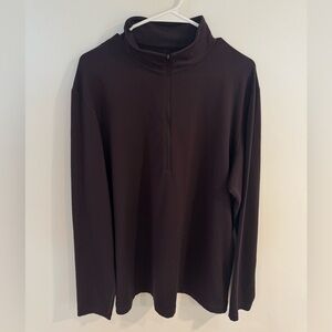 lululemon Men's Dark Brown Half-Zip Pullover